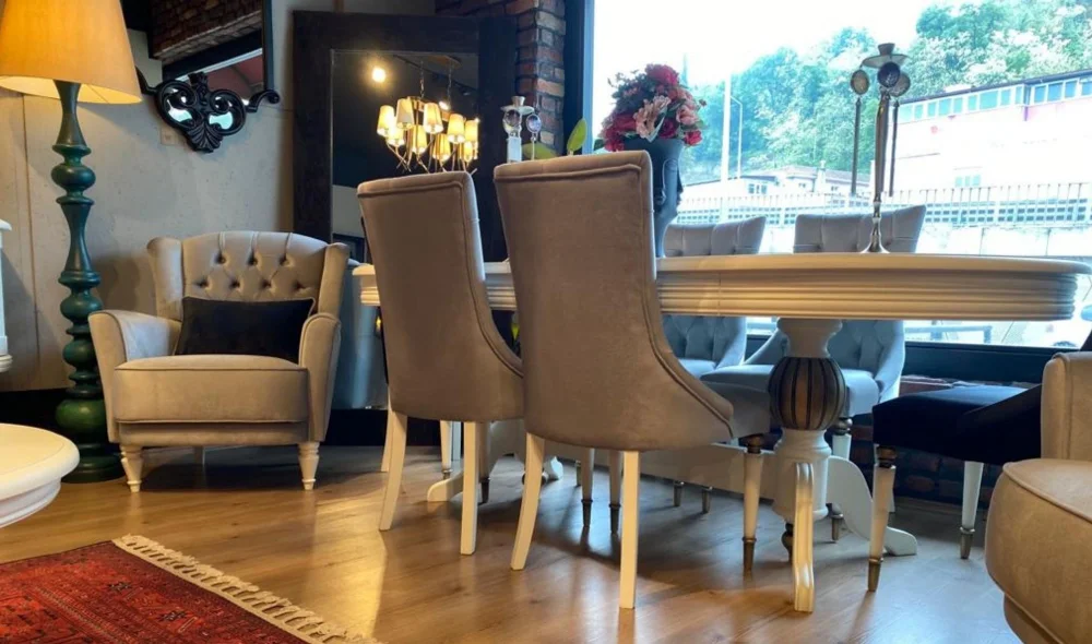 Elegance Yemek Odası Takımı (Beyaz)