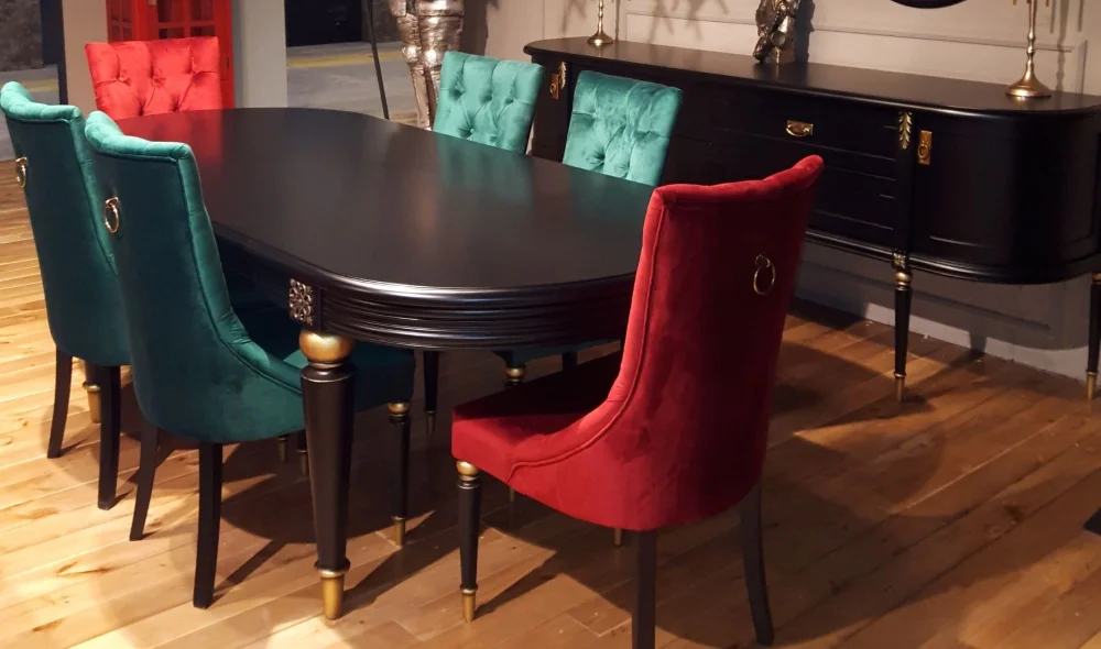 Elegance Yemek Odası Takımı (Siyah)