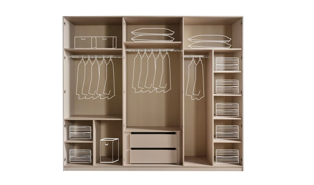 Eva 6 Kapaklı Gardrop