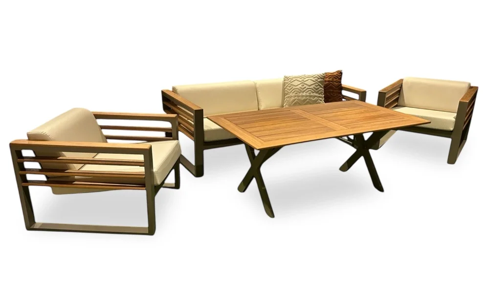 Fence Plus İroko Bahçe ve Balkon Takımı (Krem)