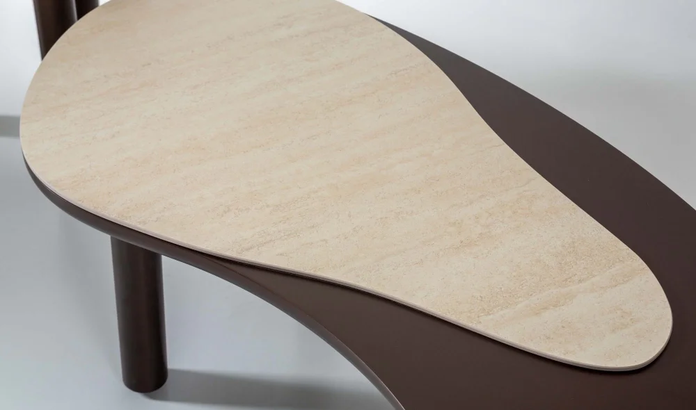 Frasassi Bronz Orta Sehpa Seti