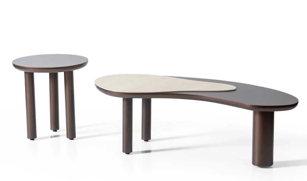 Frasassi Bronz Orta Sehpa Seti