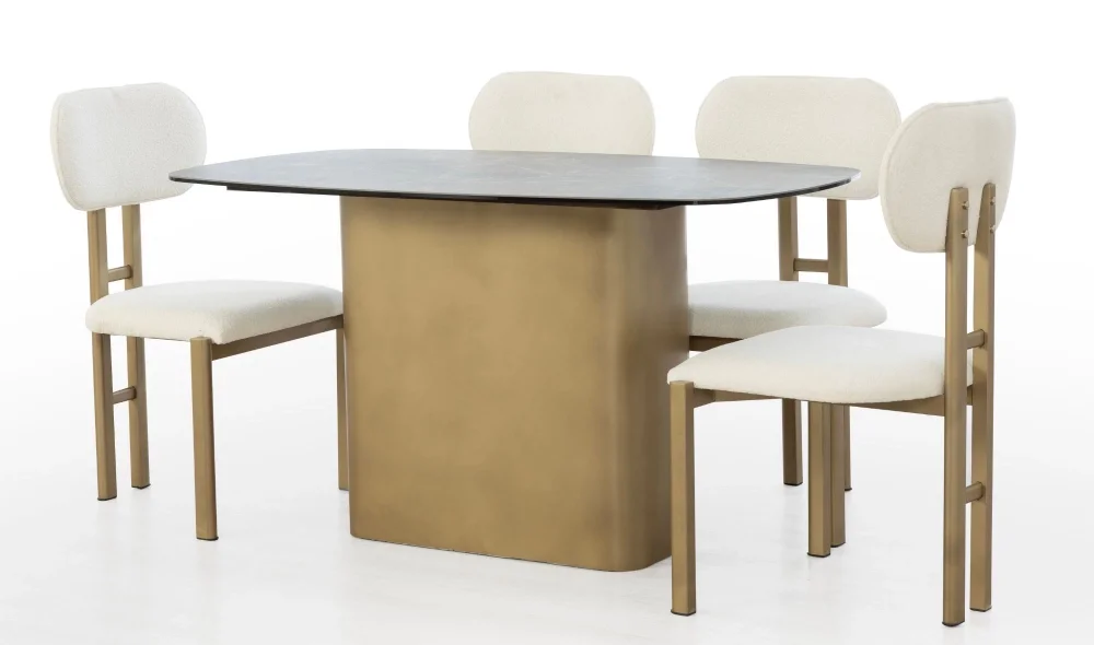 Porselen Elips Mutfak Masası Takımı