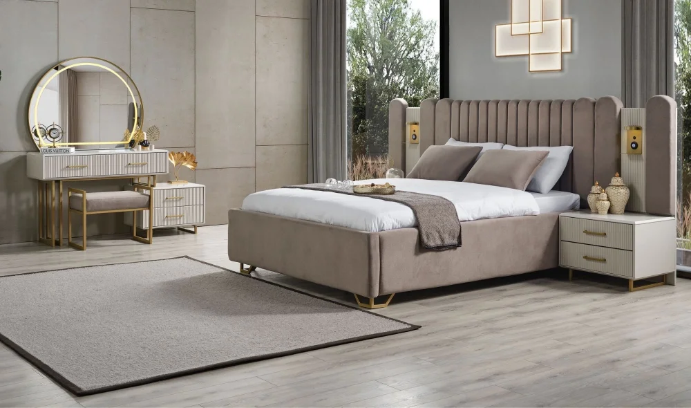 Gold Line Bazalı Karyola (160x200)