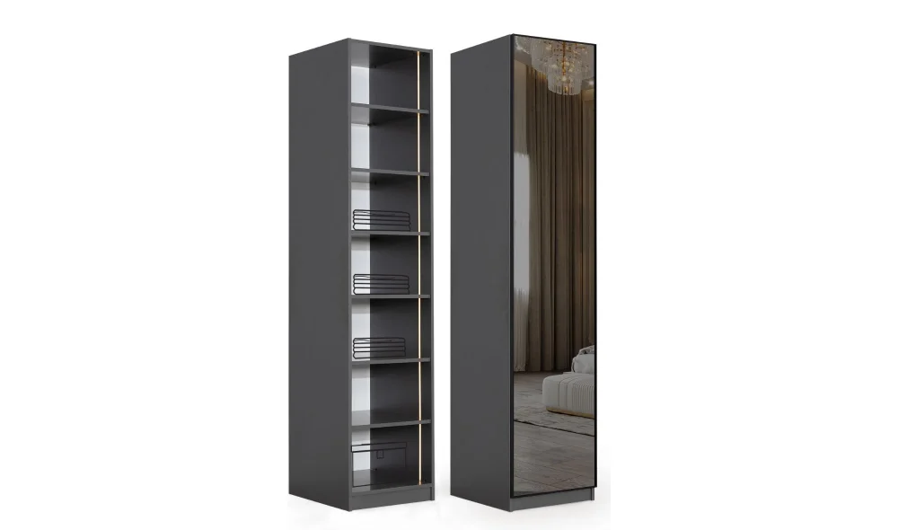 Infinity Köşe Gardrop (Siyah)