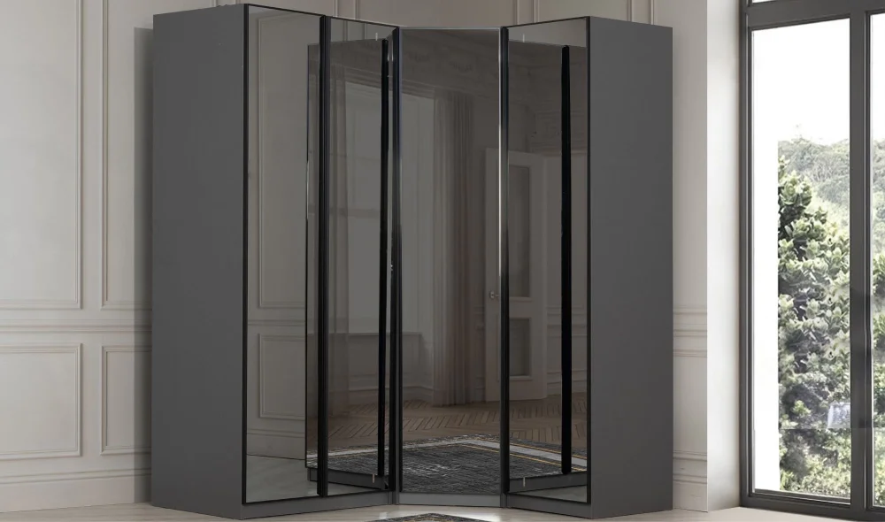 Infinity Köşe Gardrop (Siyah)