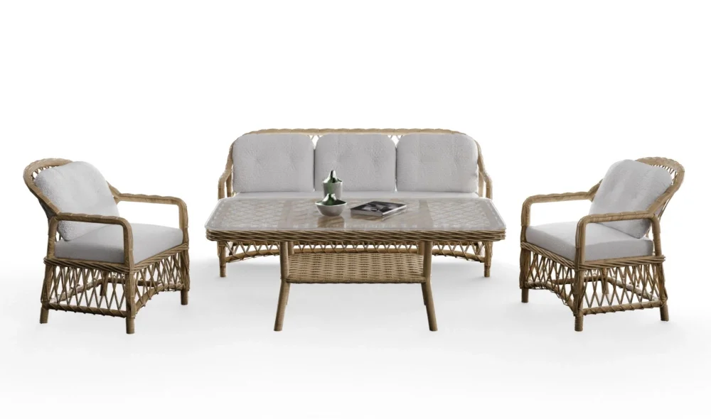 Kaçkar Rattan Camel Bahçe ve Balkon Takımı