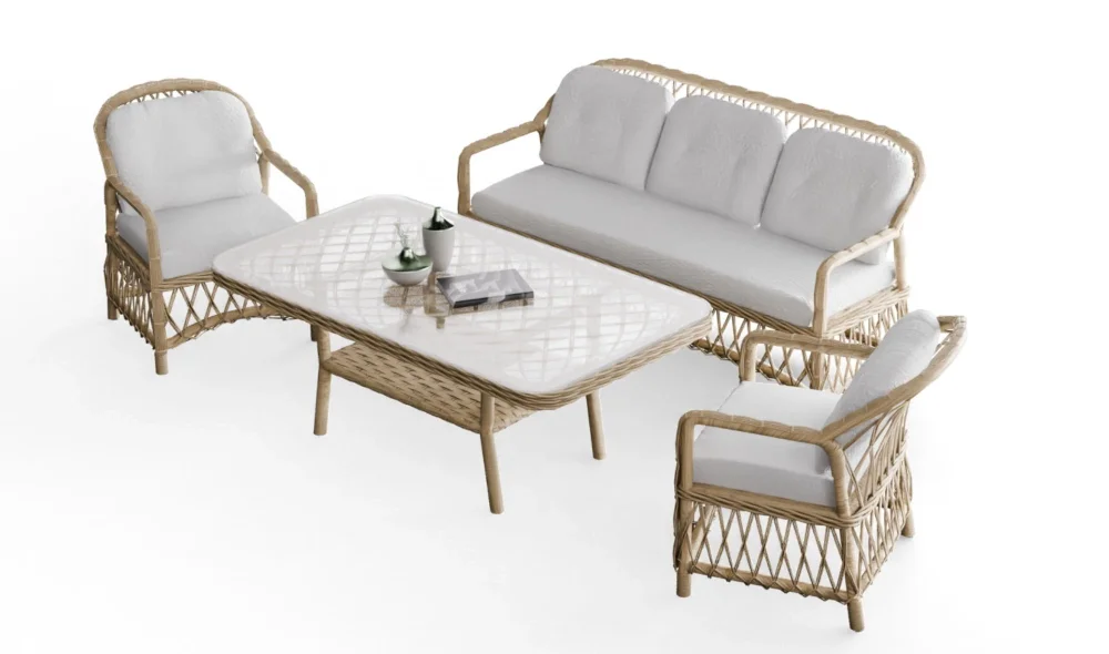 Kaçkar Rattan Camel Bahçe ve Balkon Takımı