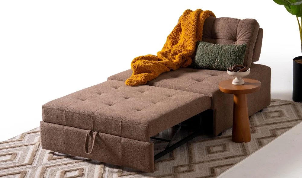 Rest Açılır Yataklı Tekli Kahve Koltuk