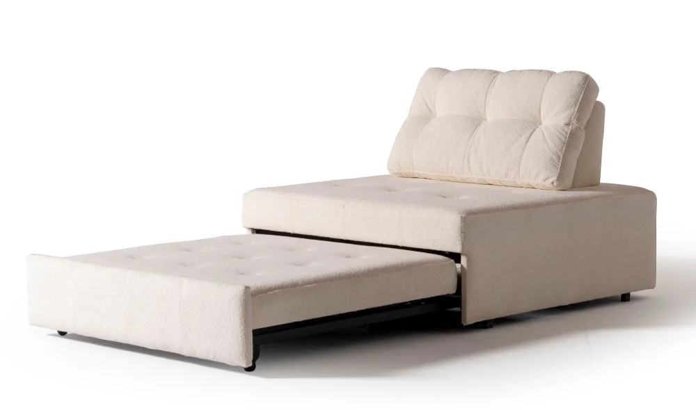 Rest Açılır Yataklı Tekli Krem Koltuk