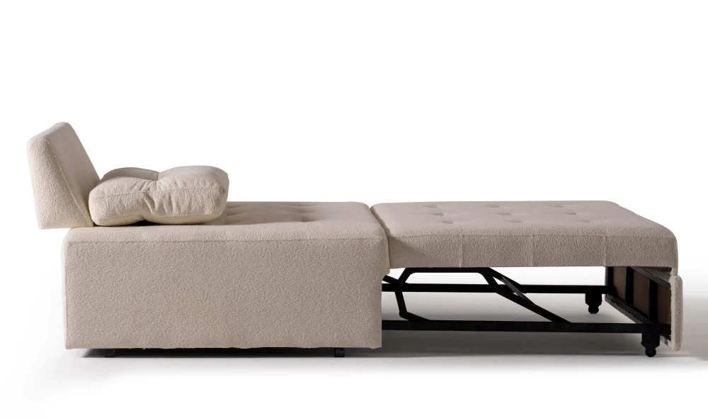 Rest Açılır Yataklı Tekli Krem Koltuk