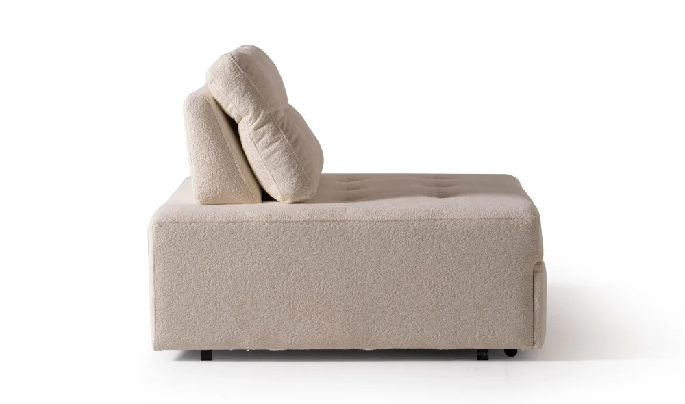 Rest Açılır Yataklı Tekli Krem Koltuk