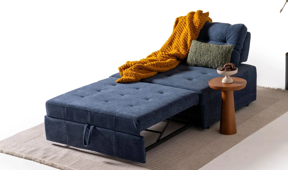 Rest Açılır Yataklı Tekli Lacivert Koltuk
