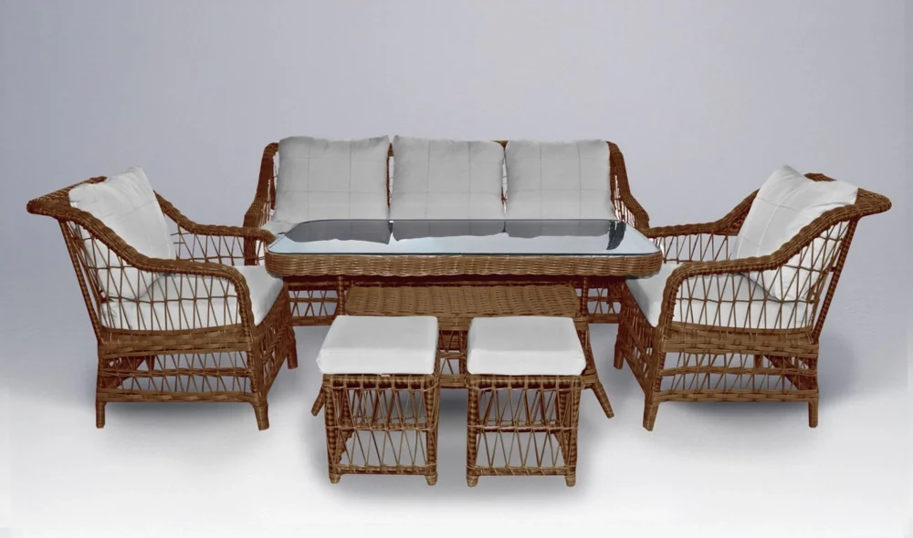 Kanaviçe Camel Bahçe ve Balkon Takımı