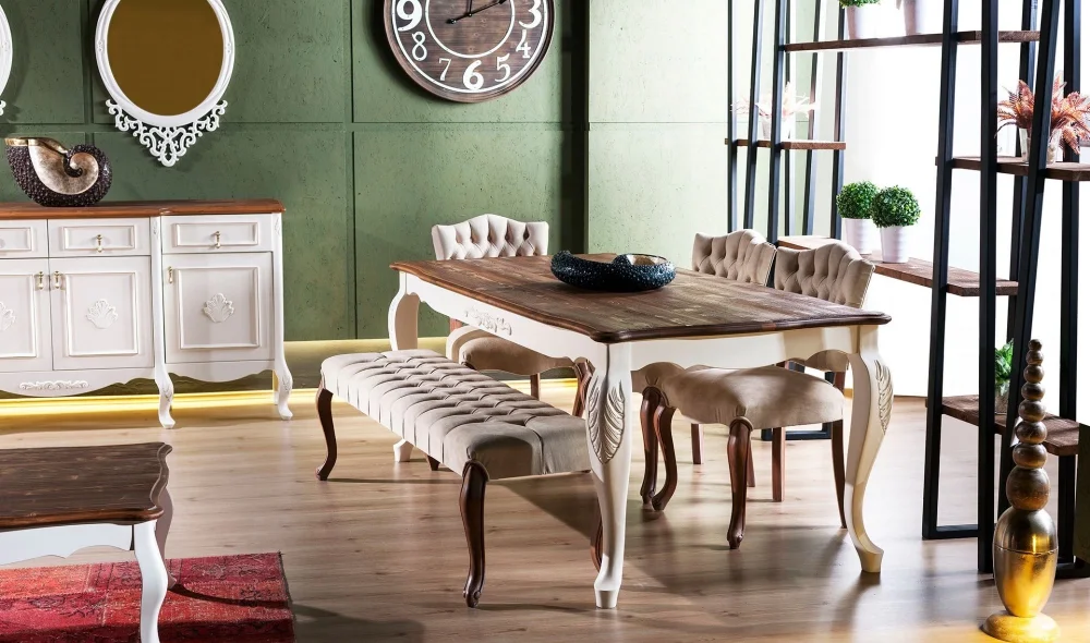 Kervan Yemek Odası Takımı (Krem)