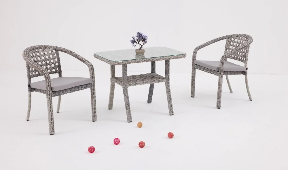 Lima Mali Bahçe ve Balkon Masa Seti (Stone)
