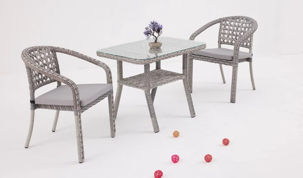 Lima Mali Bahçe ve Balkon Masa Seti (Stone)