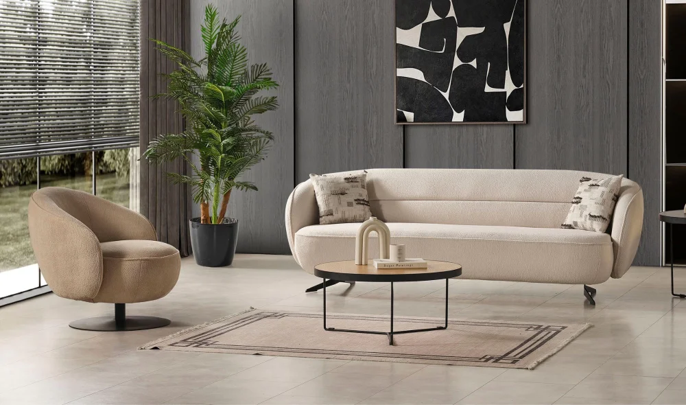 Loft 3lü Koltuk (Krem)