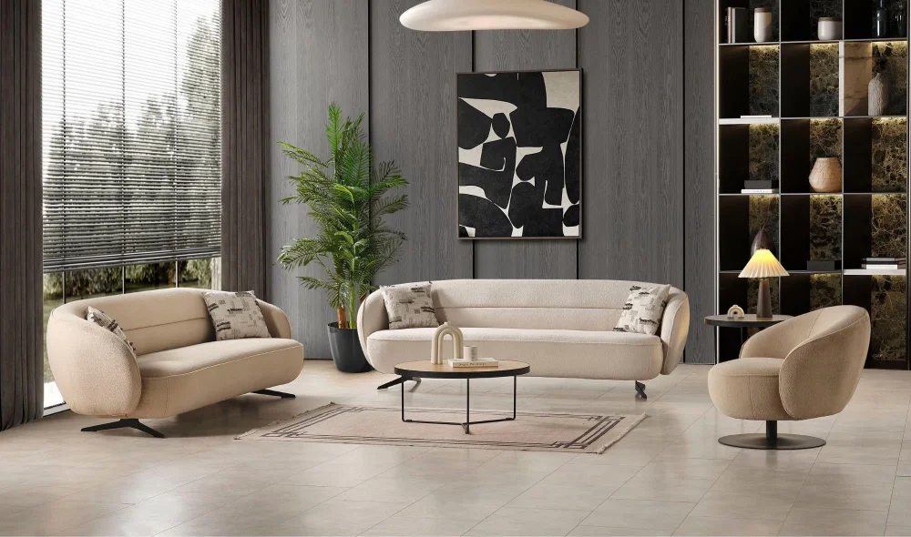 Loft 3lü Koltuk (Krem)