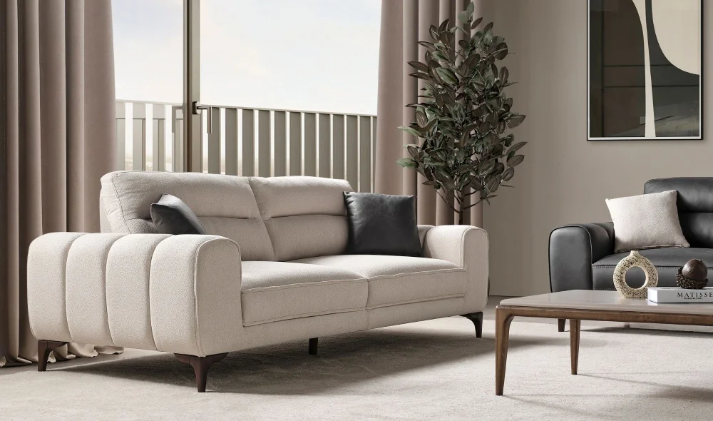 Magnora Krem 3lü Koltuk