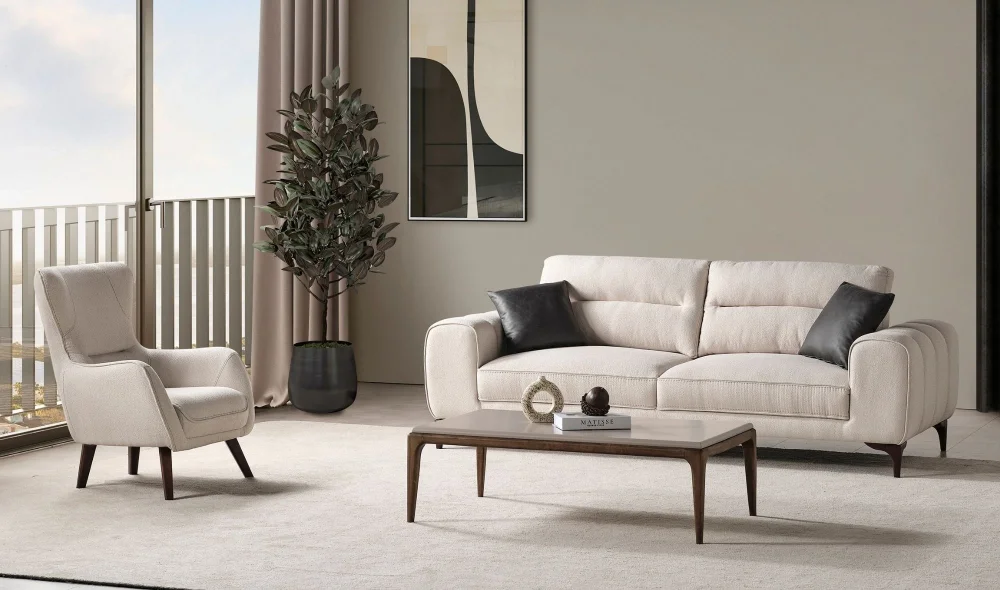 Magnora Krem Koltuk Takımı