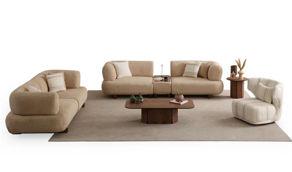 Manetti Premium Kahve Koltuk Takımı