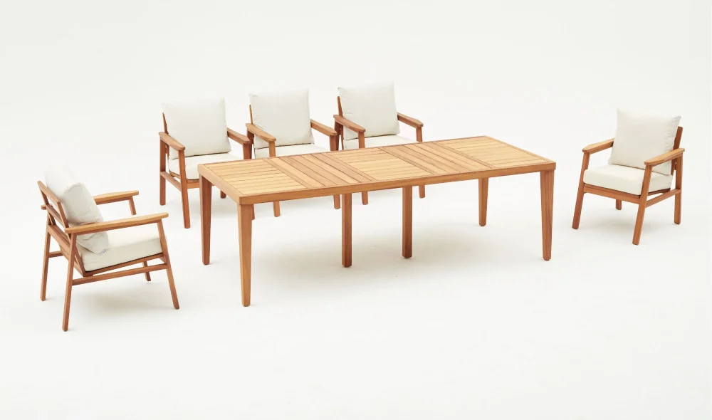 Marmaris Yemek Masası Takımı (İroko)