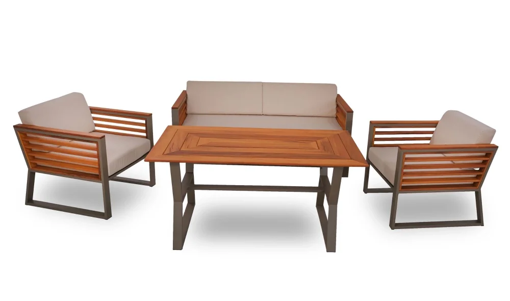 Maywood İroko Bahçe ve Balkon Takımı (Antrasit)