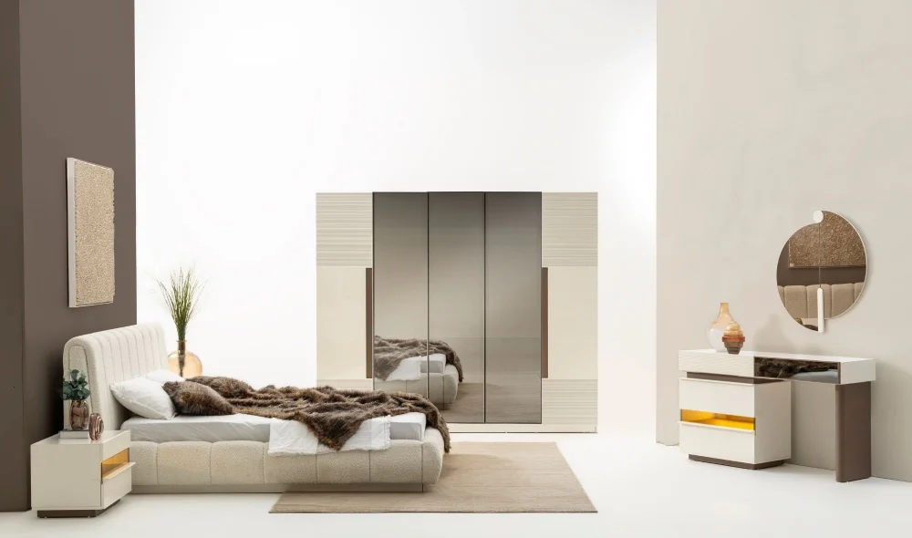 Mocha Şifonyer ve Ayna