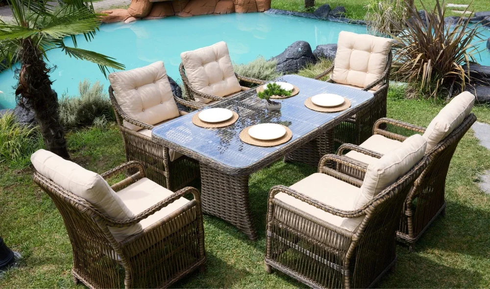 Monaco Berlin Bahçe ve Balkon Masa Seti (Kahve)