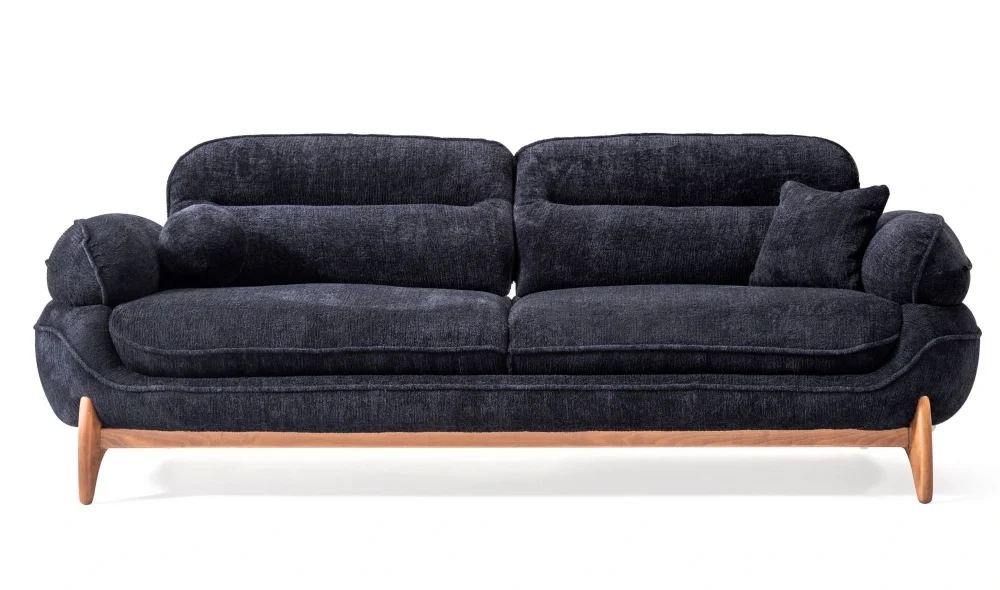 Mustang Antrasit 3lü Koltuk