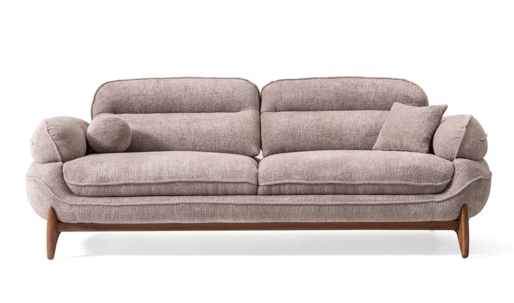 Mustang Bej 3lü Koltuk