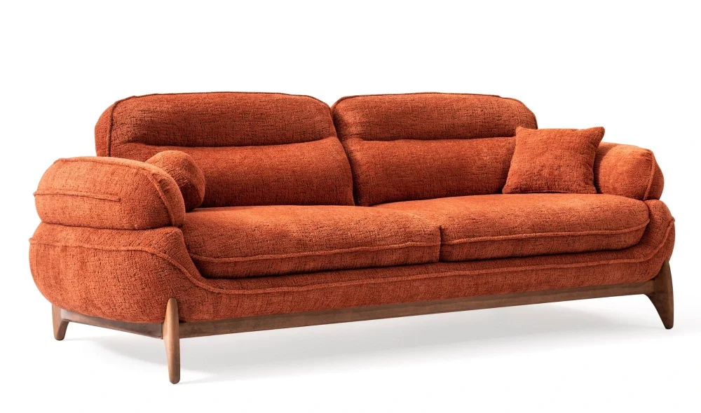 Mustang Turuncu 3lü Koltuk