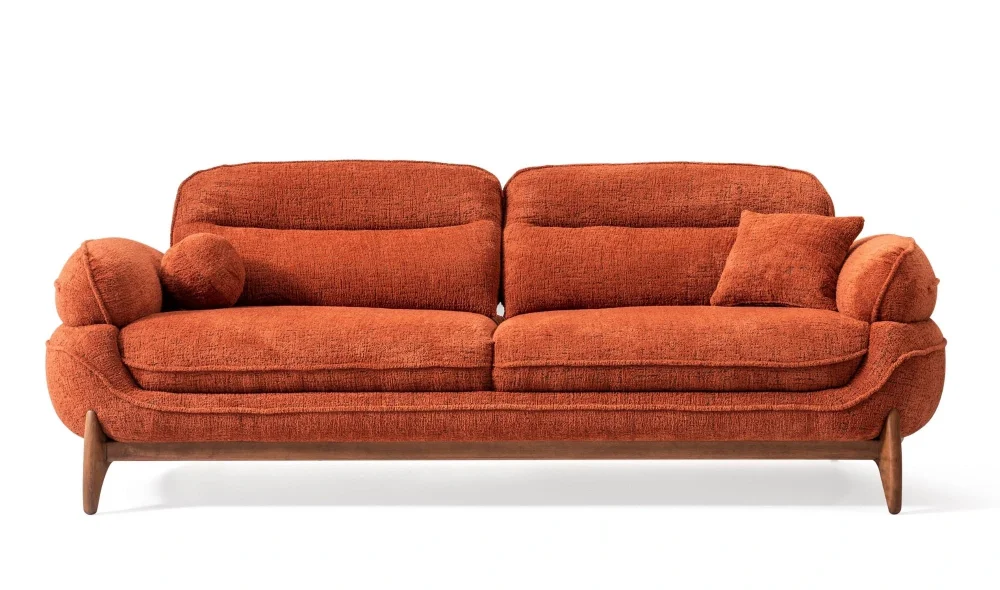 Mustang Turuncu 3lü Koltuk