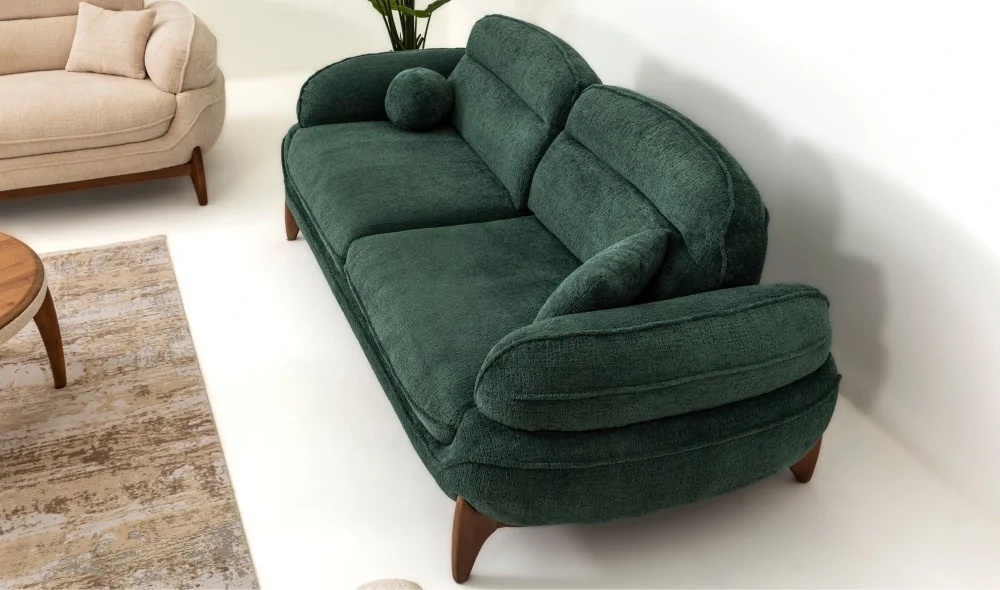 Mustang Yeşil 3lü Koltuk