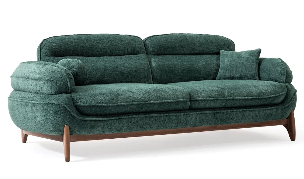 Mustang Yeşil 3lü Koltuk