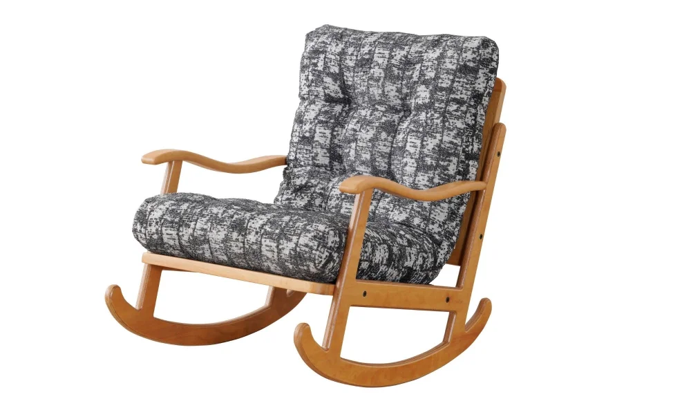 Naturel Kareli Sallanır Koltuk