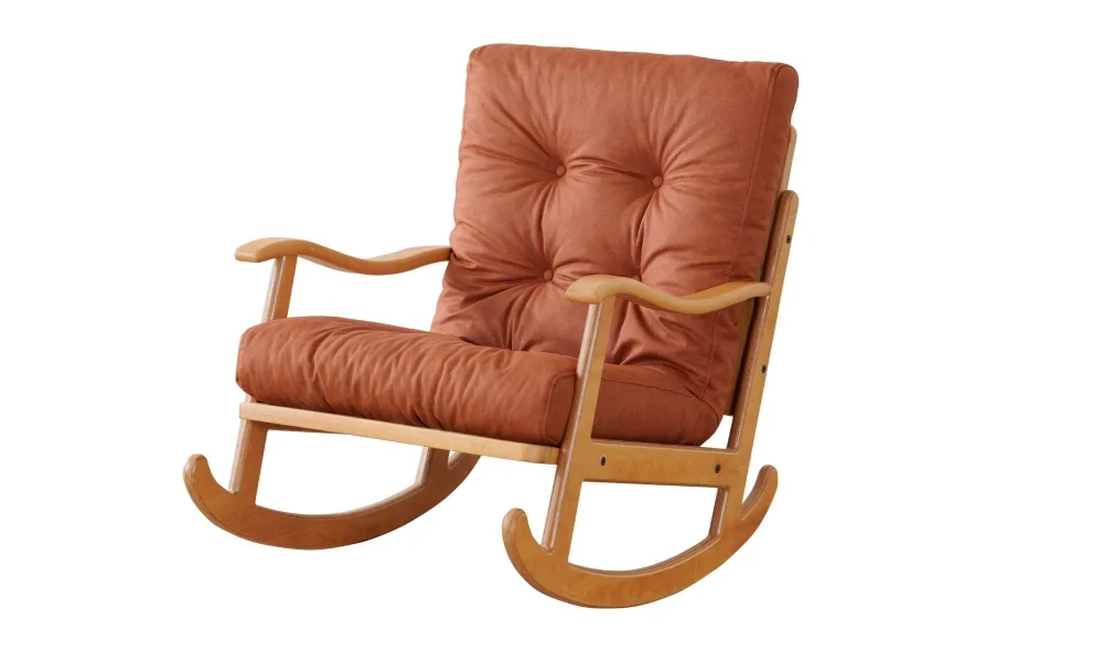 Naturel Kareli Sallanır Koltuk