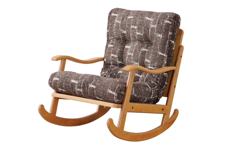 Naturel Kareli Sallanır Koltuk