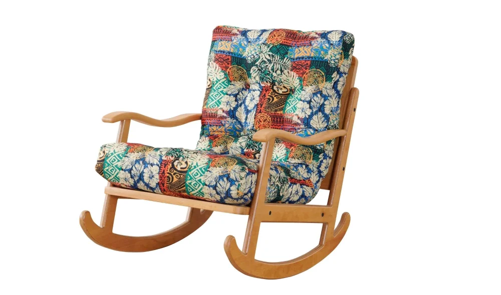 Naturel Kareli Sallanır Koltuk