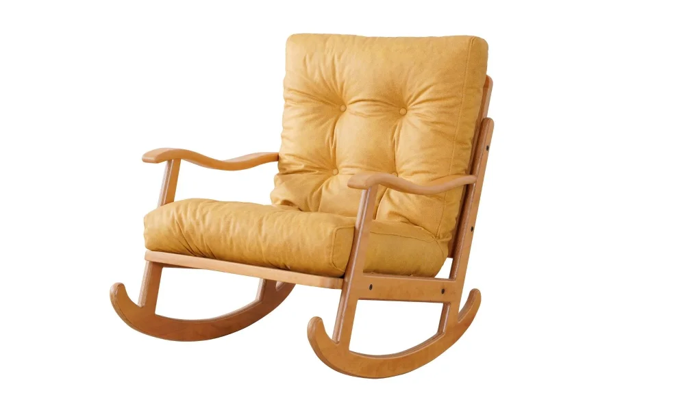 Naturel Kareli Sallanır Koltuk