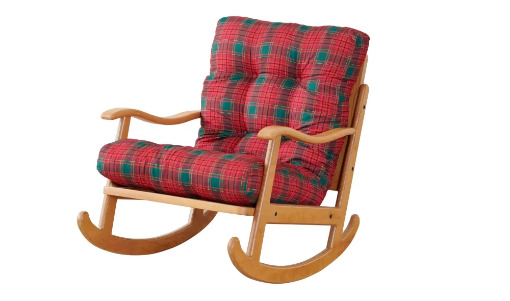 Naturel Kareli Sallanır Koltuk