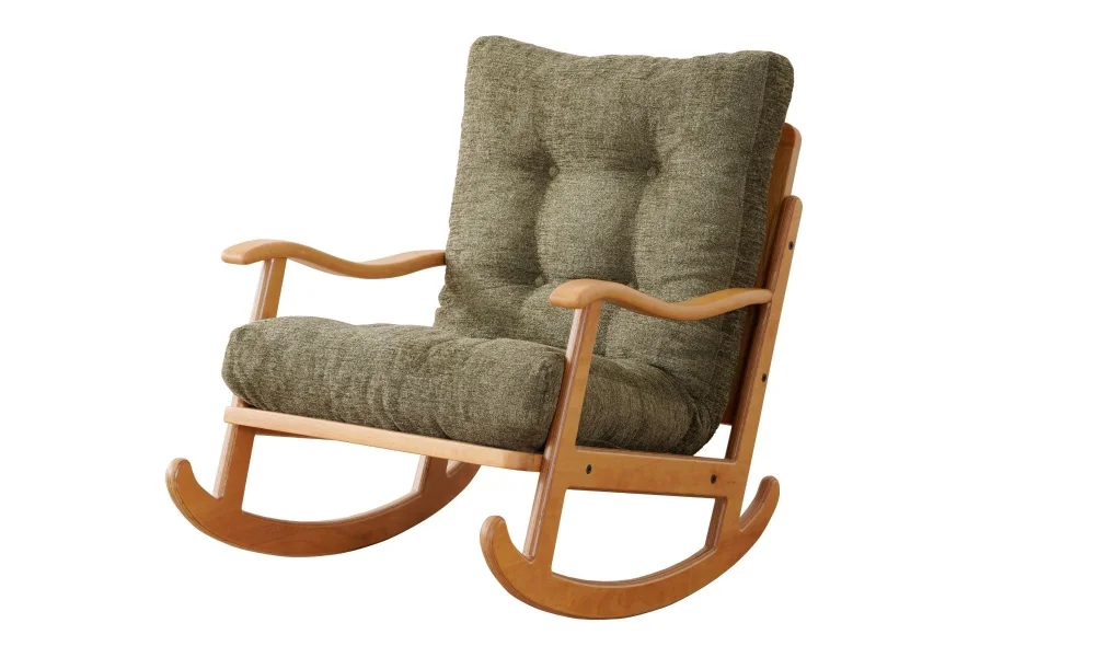 Naturel Kareli Sallanır Koltuk