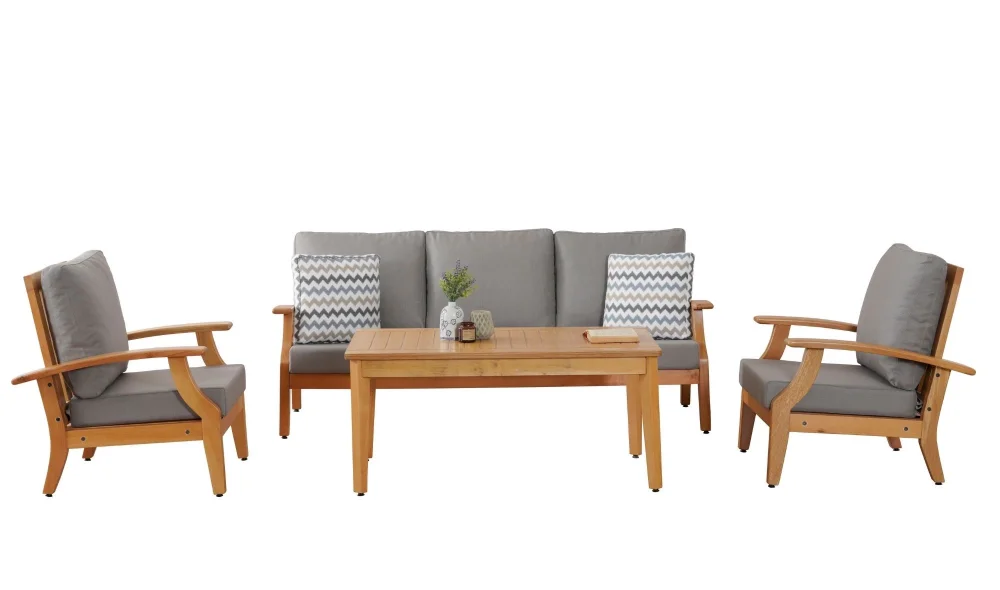 Naturel Teras Gri 4 Oturumlu Bahçe ve Balkon Takımı