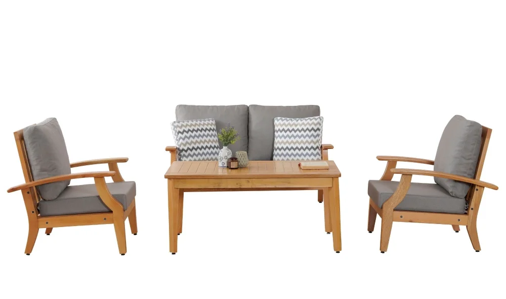 Naturel Teras Gri 5 Oturumlu Bahçe ve Balkon Takımı