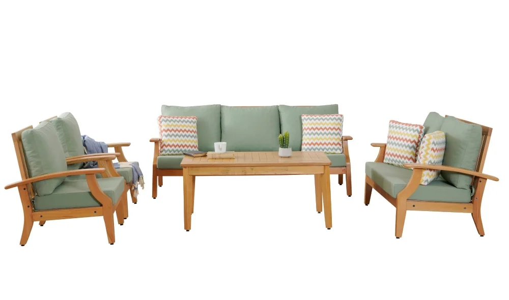 Naturel Teras Yeşil 5 Oturumlu Bahçe ve Balkon Takımı