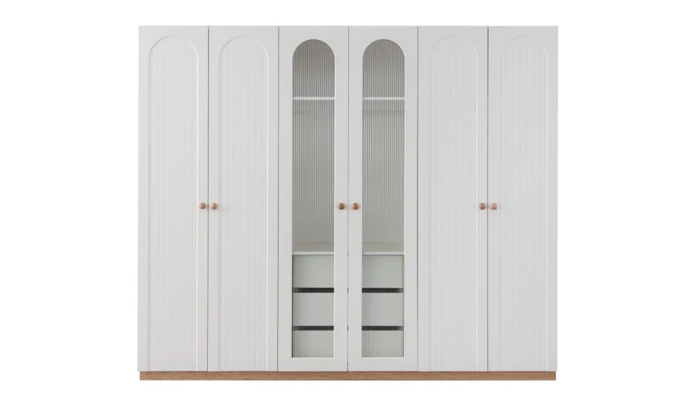 Nervür Beyaz Yatak Odası Takımı