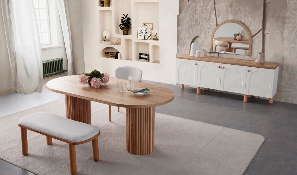 Nervür Yemek Masası