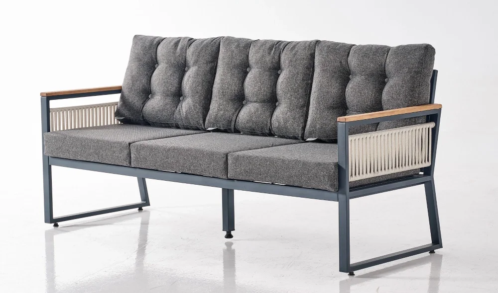 Palma Antrasit Üçlü Bahçe ve Balkon Takımı