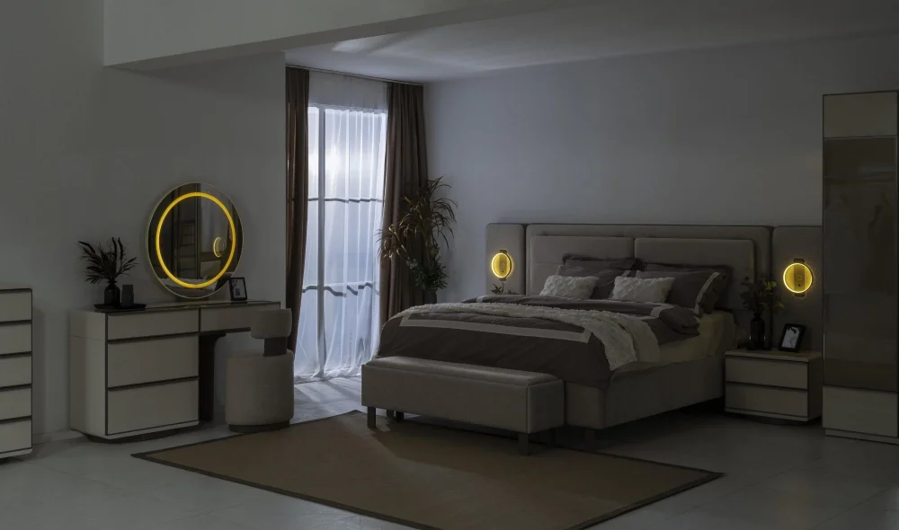 Pamukkale Bazalı Karyola (160x200)